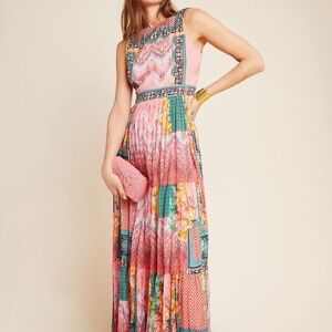 Anthropologie Beaded Bhanuni Floor length sleeveless dress by JYOTI